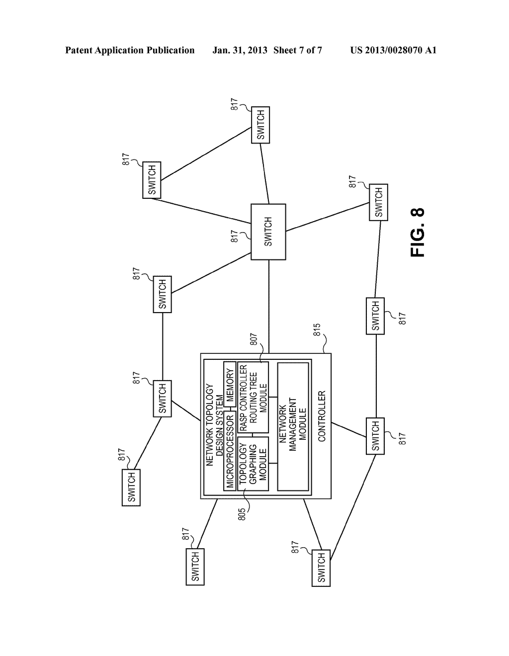METHOD AND APPARATUS FOR RESILIENT ROUTING OF CONTROL TRAFFIC IN A     SPLIT-ARCHITECTURE SYSTEM - diagram, schematic, and image 08