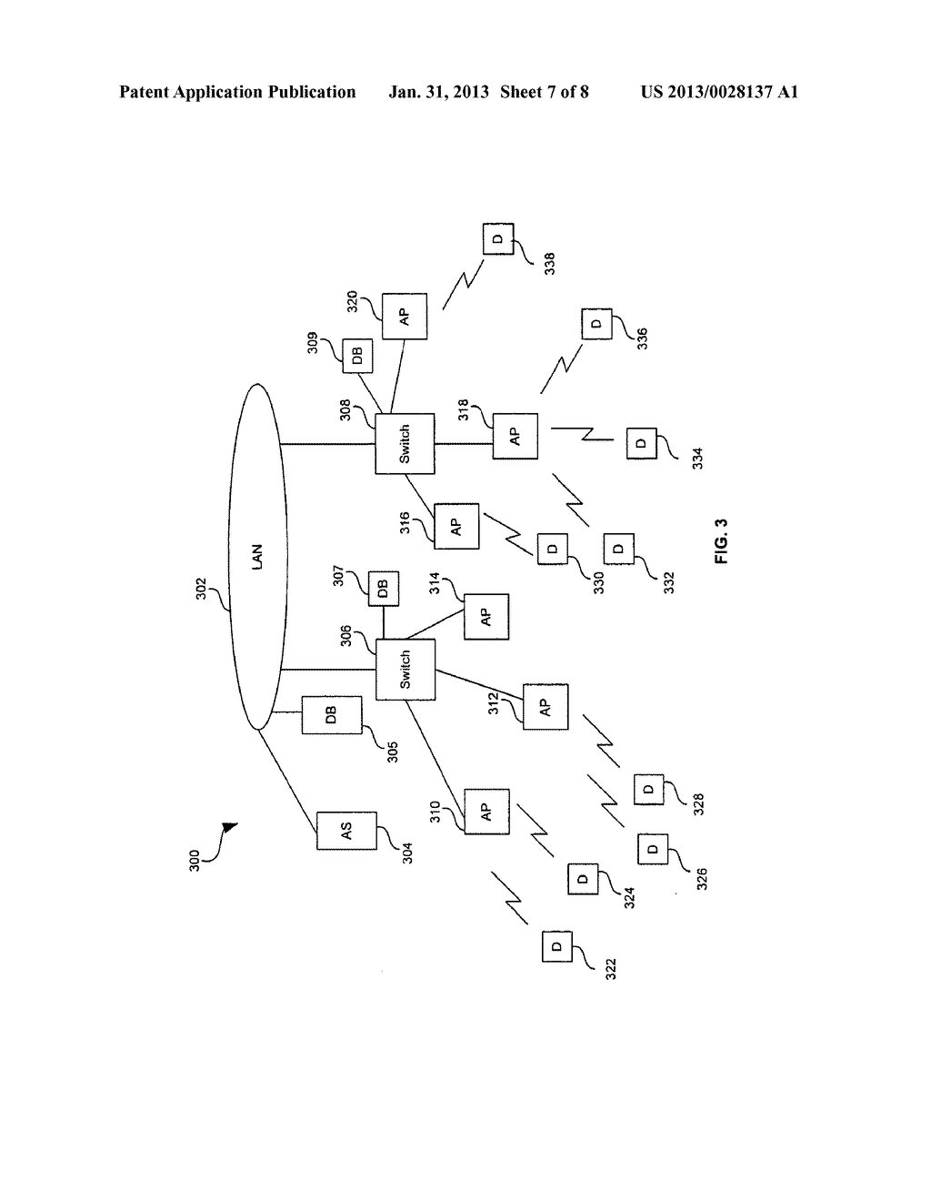 METHOD AND SYSTEM FOR LOCATION BASED CONFIGURATION OF A WIRELESS ACCESS     POINT (WAP) AND AN ACCESS DEVICE IN A HYBRID WIRED/WIRELESS NETWORK - diagram, schematic, and image 08