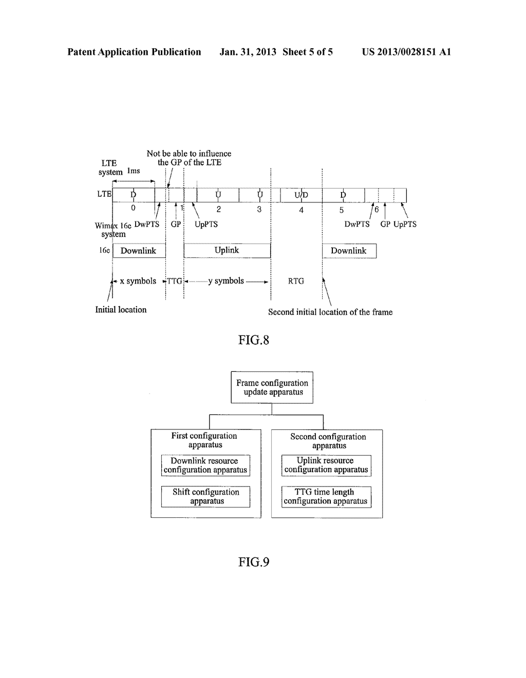 METHOD AND SYSTEM FOR PHYSICAL RESOURCES CONFIGURATION AND SIGNAL     TRANSMISSION WHEN COMMUNICATION SYSTEMS COEXIST - diagram, schematic, and image 06