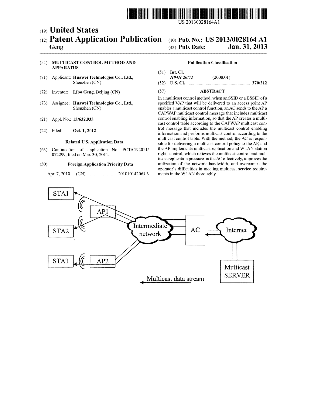 MULTICAST CONTROL METHOD AND APPARATUS - diagram, schematic, and image 01