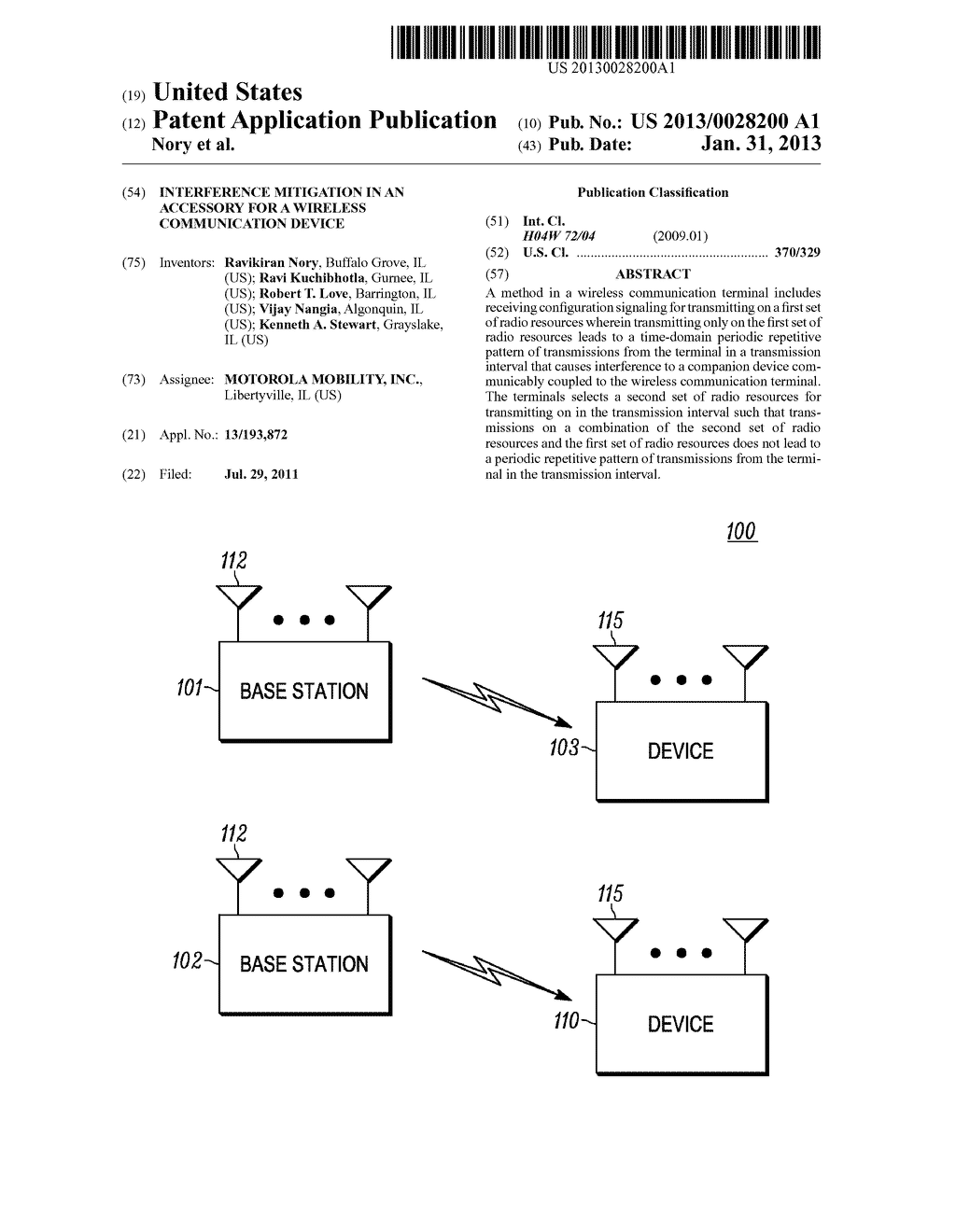 INTERFERENCE MITIGATION IN AN ACCESSORY FOR A WIRELESS COMMUNICATION     DEVICE - diagram, schematic, and image 01