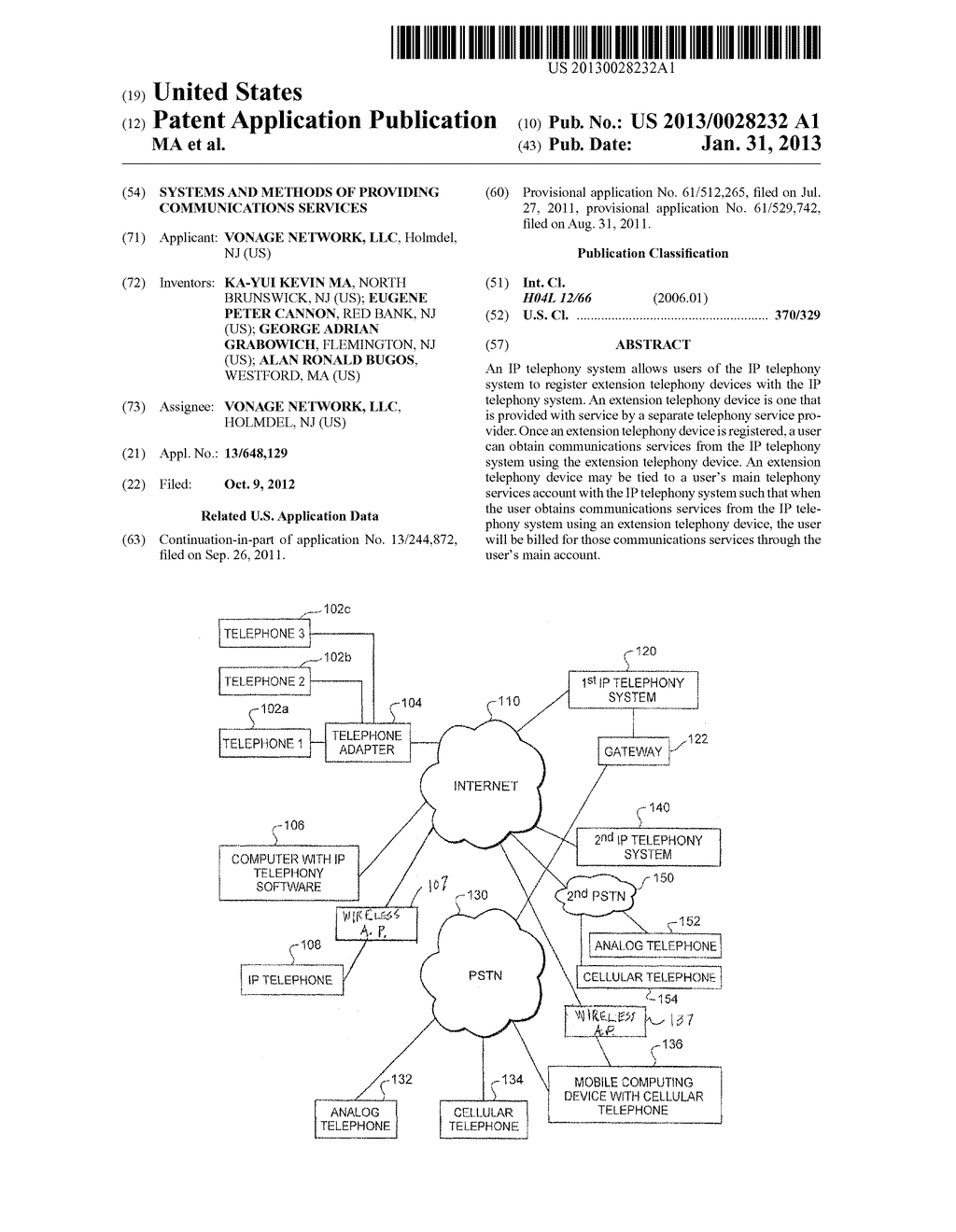 SYSTEMS AND METHODS OF PROVIDING COMMUNICATIONS SERVICES - diagram, schematic, and image 01