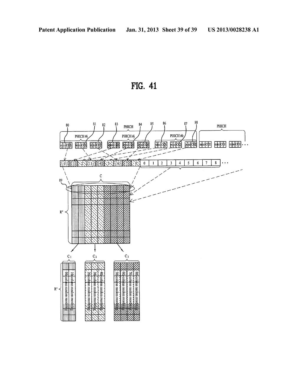 METHOD FOR TRANSMITTING DOWNLINK CONTROL CHANNEL IN A MOBILE COMMUNICATION     SYSTEM AND A METHOD FOR MAPPING THE CONTROL CHANNEL TO PHYSICAL RESOURCE     USING BLOCK INTERLEAVER IN A MOBILE COMMUNICATION SYSTEM - diagram, schematic, and image 40