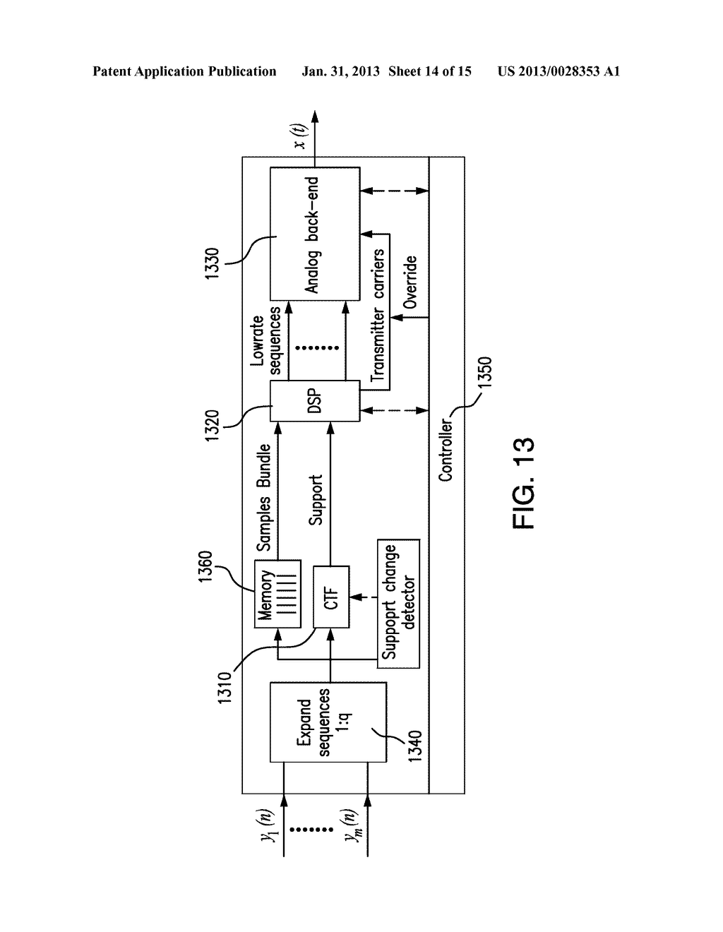 METHOD AND DEVICE FOR ITERATIVE BLIND WIDEBAND SAMPLING - diagram, schematic, and image 15