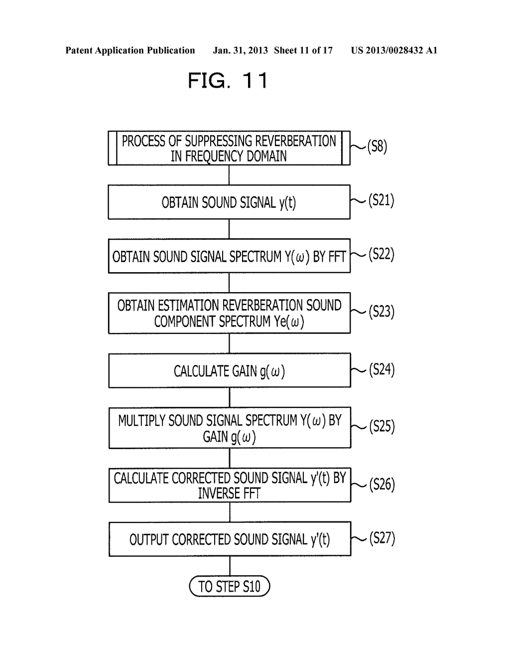 REVERBERATION SUPPRESSION DEVICE, REVERBERATION SUPPRESSION METHOD, AND     COMPUTER-READABLE RECORDING MEDIUM STORING REVERBERATION SUPPRESSION     PROGRAM - diagram, schematic, and image 12