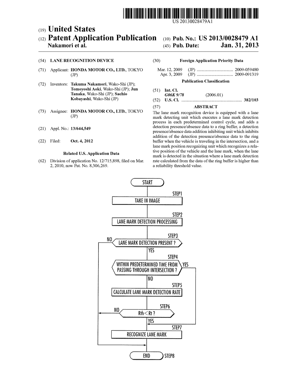 LANE RECOGNITION DEVICE - diagram, schematic, and image 01