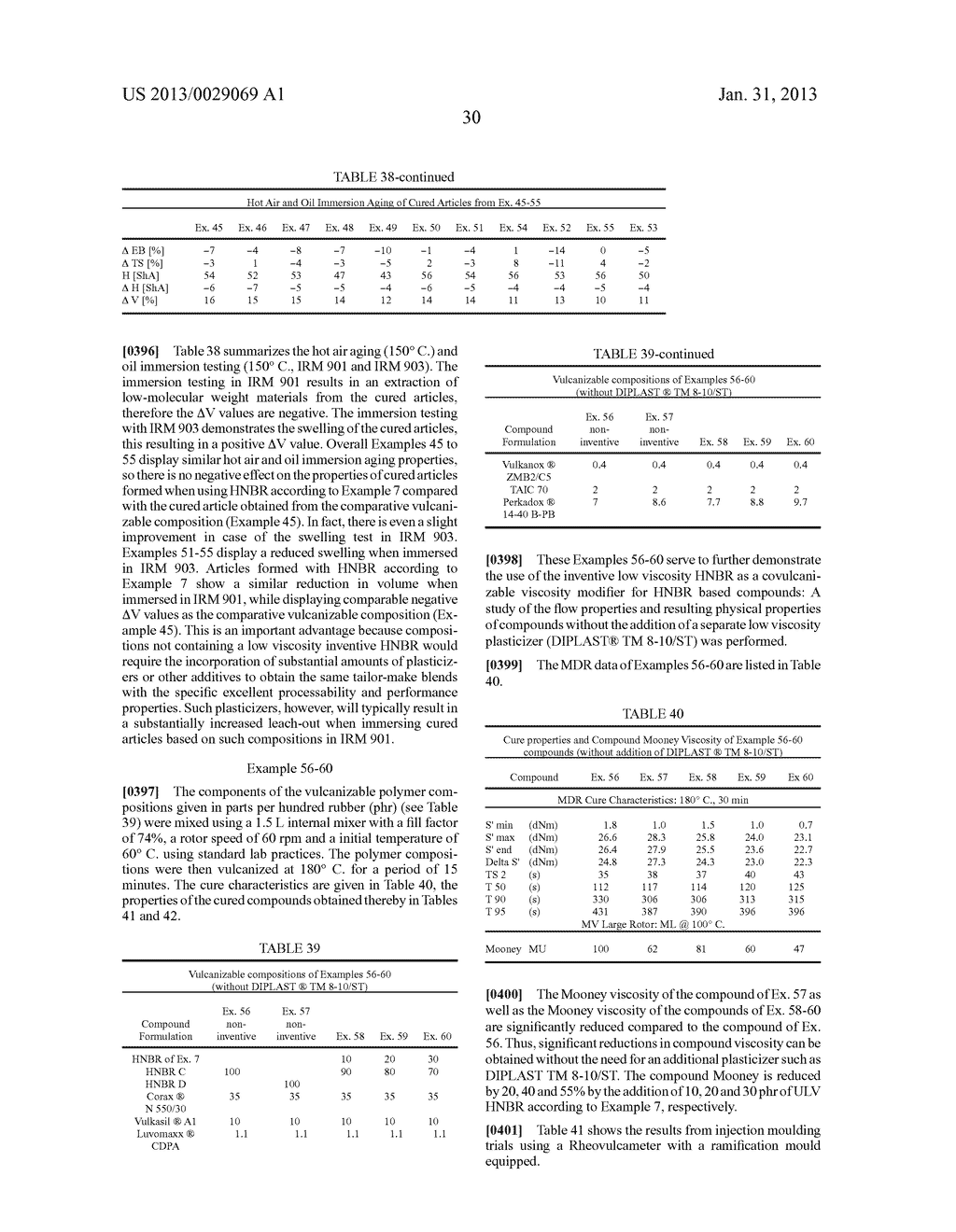 VULCANIZABLE POLYMER COMPOSITION COMPRISING A LOW MOLECULAR WEIGHT WITH     OPTIONALLY HYDROGENATED NITRILE RUBBER - diagram, schematic, and image 32