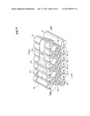 BATTERY PACK INCLUDING A SHOCK ABSORBING DEVICE diagram and image