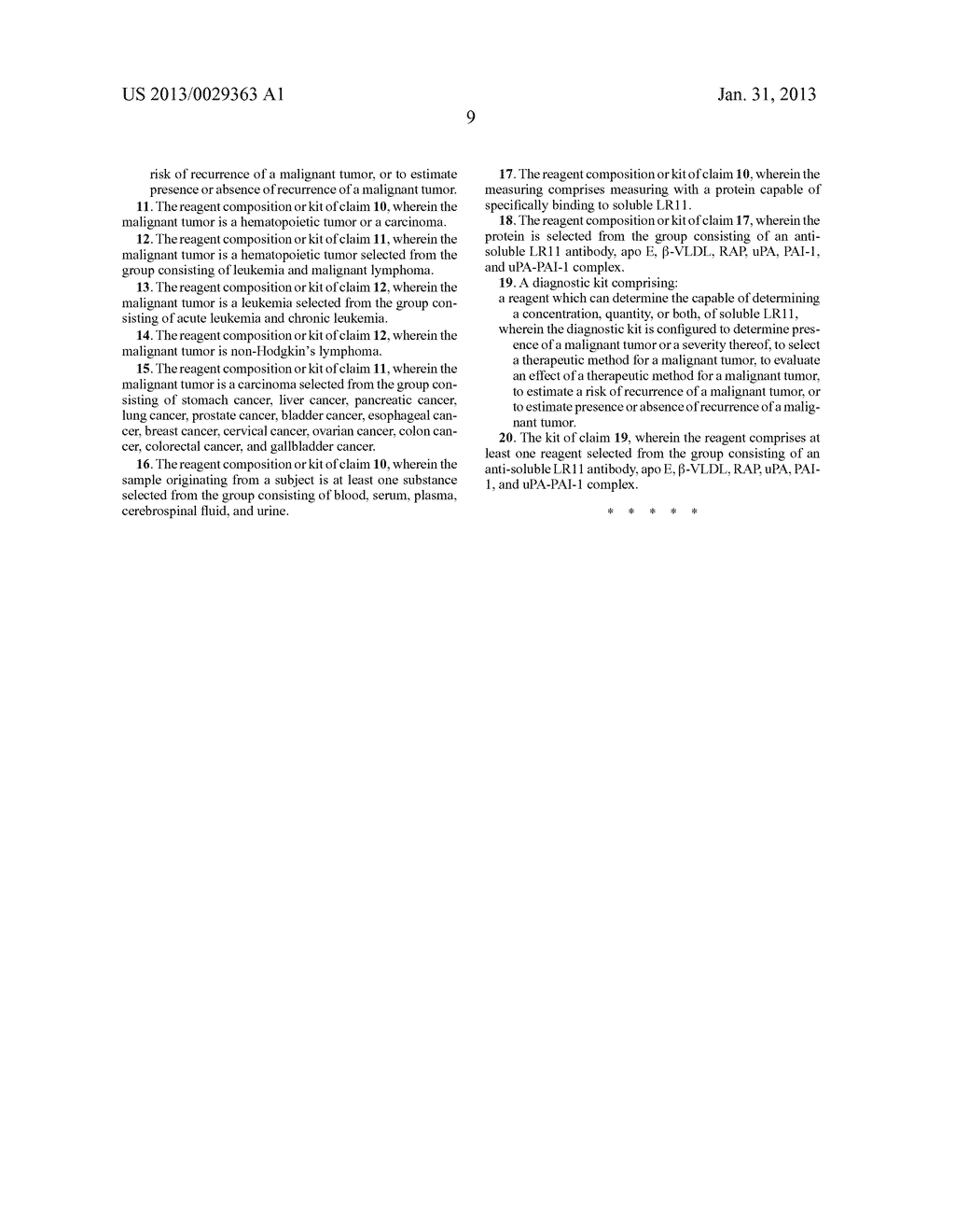 METHOD FOR DIAGNOSING MALIGNANT TUMOR - diagram, schematic, and image 13