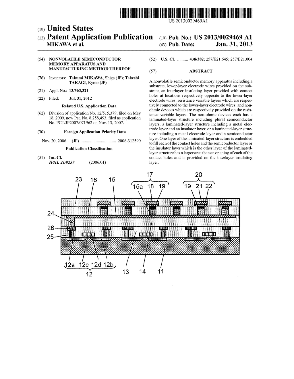 NONVOLATILE SEMICONDUCTOR MEMORY APPARATUS AND MANUFACTURING METHOD     THEREOF - diagram, schematic, and image 01