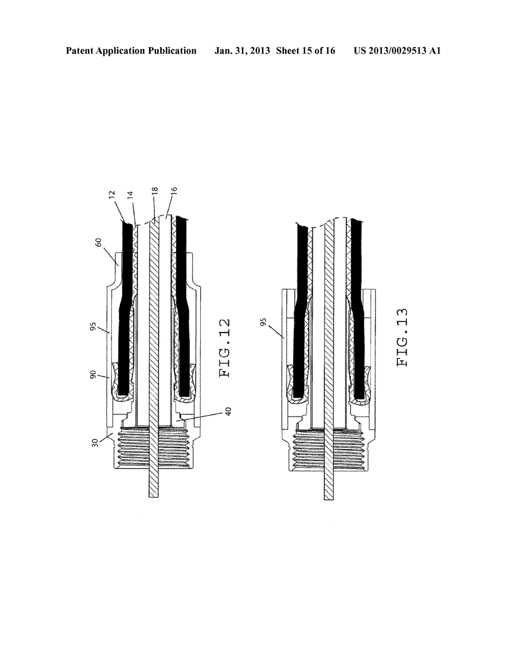 COAXIAL CABLE CONNECTOR HAVING A BREAKAWAY COMPRESSION SLEEVE - diagram, schematic, and image 16