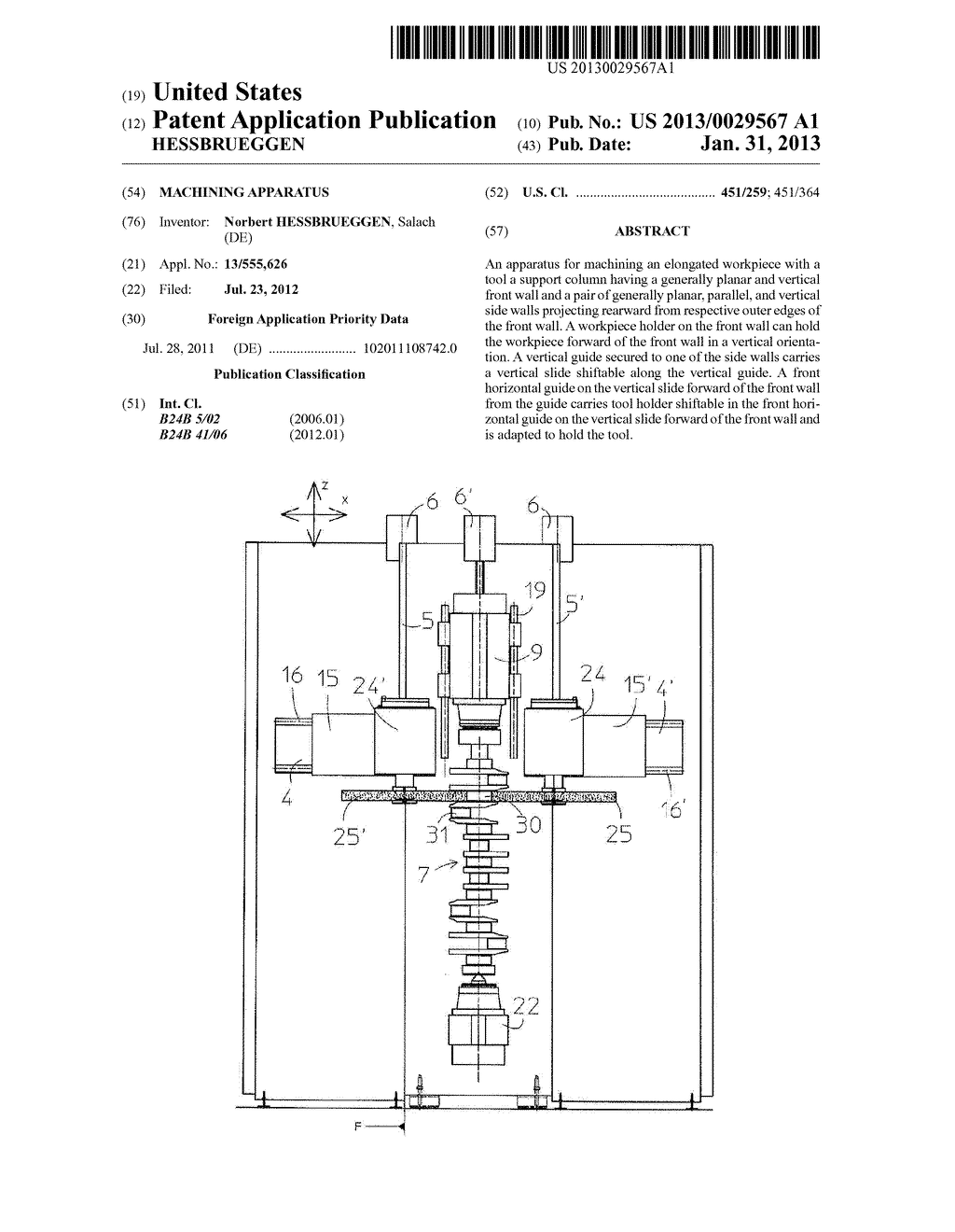 MACHINING APPARATUS - diagram, schematic, and image 01