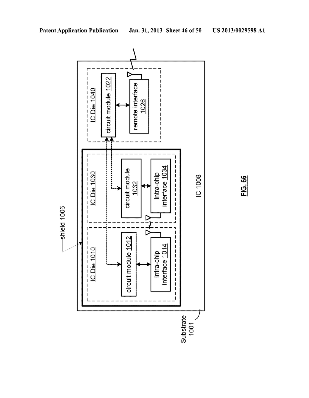 INTEGRATED CIRCUIT WITH INTRA-CHIP AND EXTRA-CHIP RF COMMUNICATION - diagram, schematic, and image 47