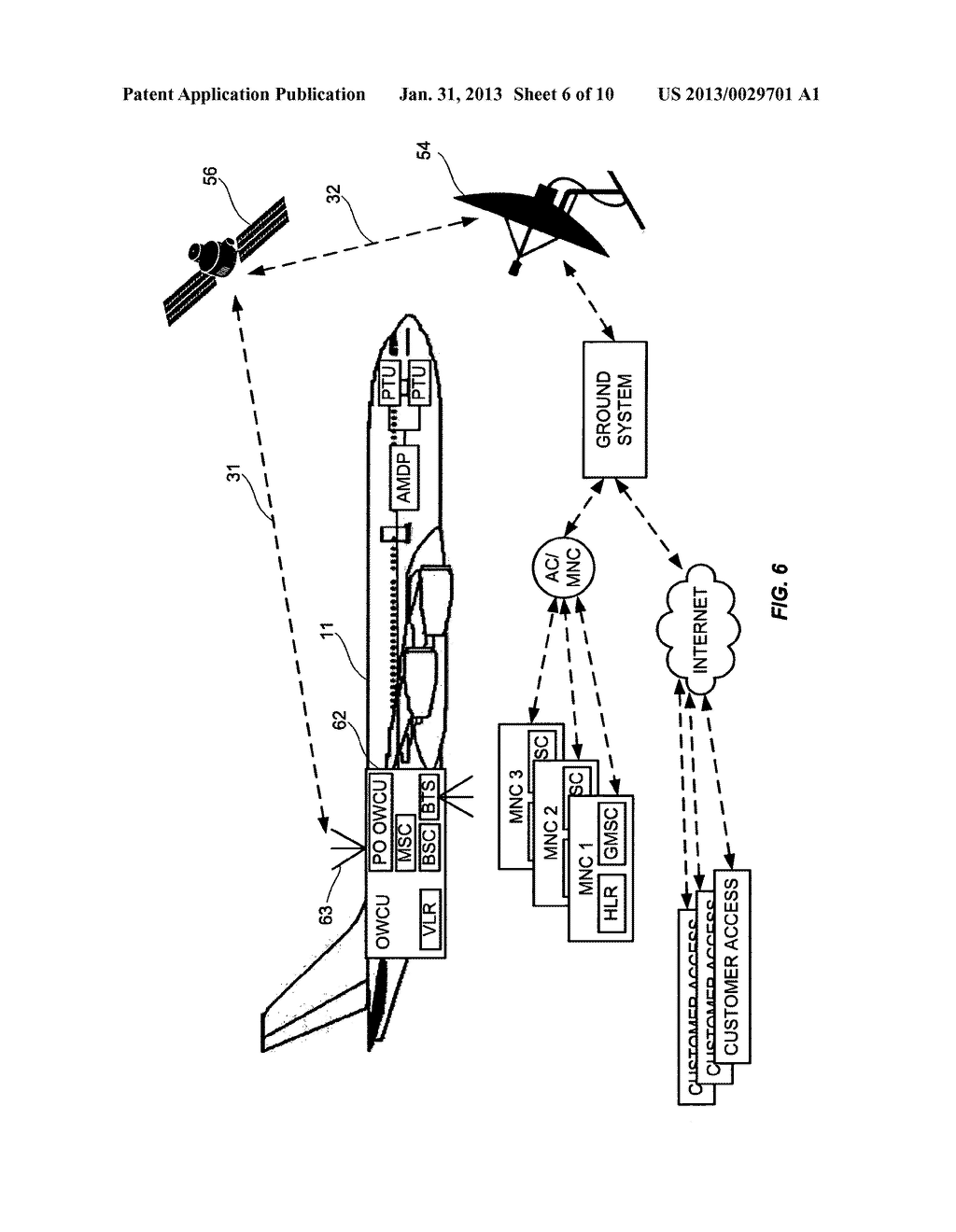 SMS COMMUNICATION TO AND FROM MESSAGING DEVICES IN AN AIRCRAFT - diagram, schematic, and image 07