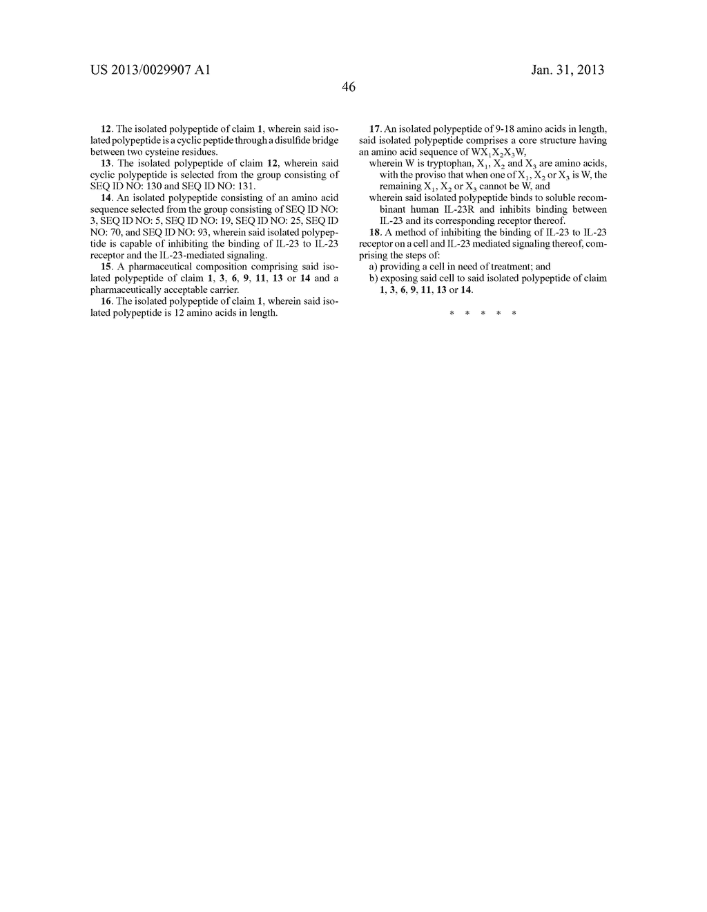 Novel Polypeptides That Bound to IL-23 Receptor and Inhibit Binding of     IL-23 and Cell Signaling Thereof - diagram, schematic, and image 101