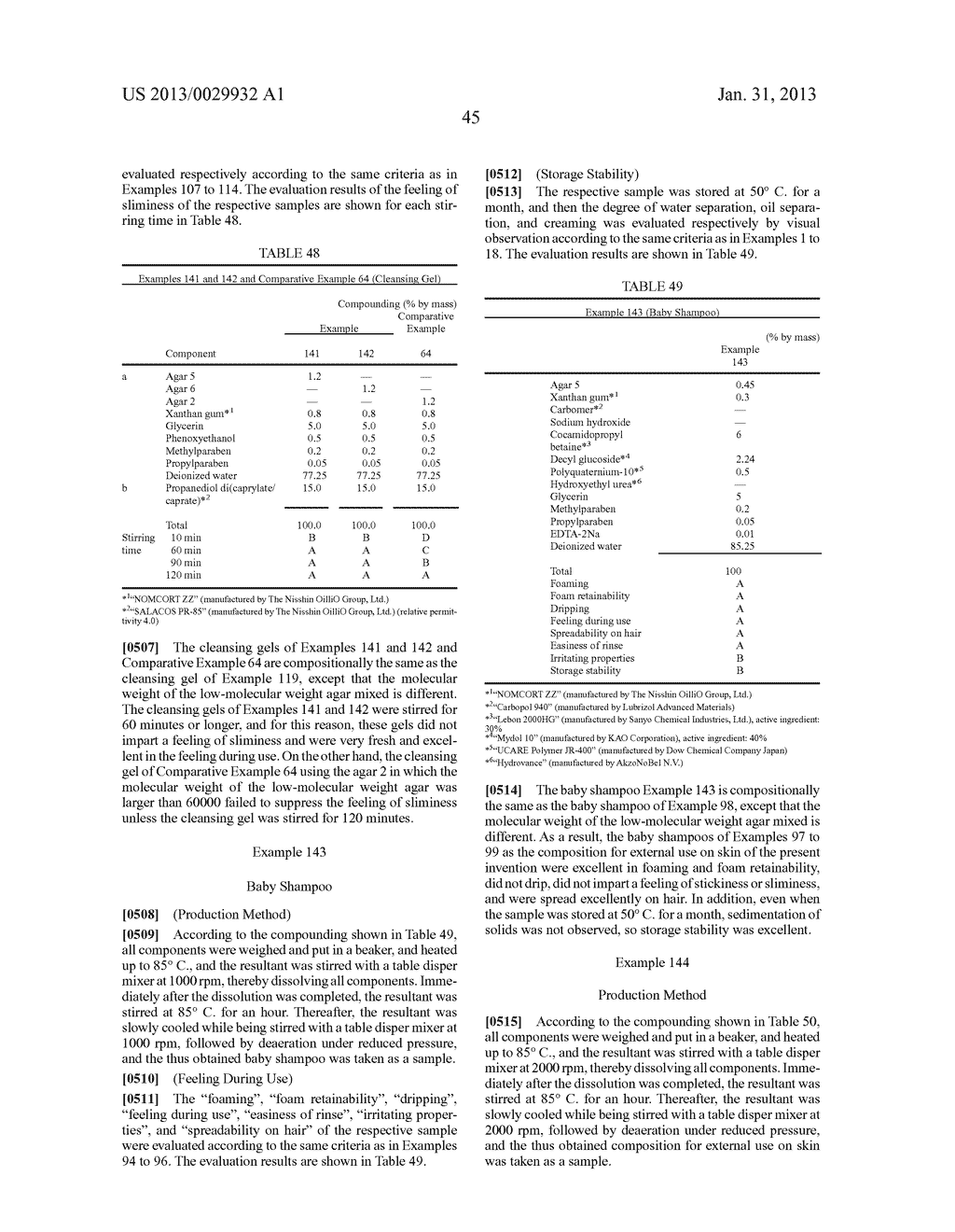 COMPOSITION FOR EXTERNAL USE ON SKIN, COSMETIC, AND CLEANING AGENT - diagram, schematic, and image 48