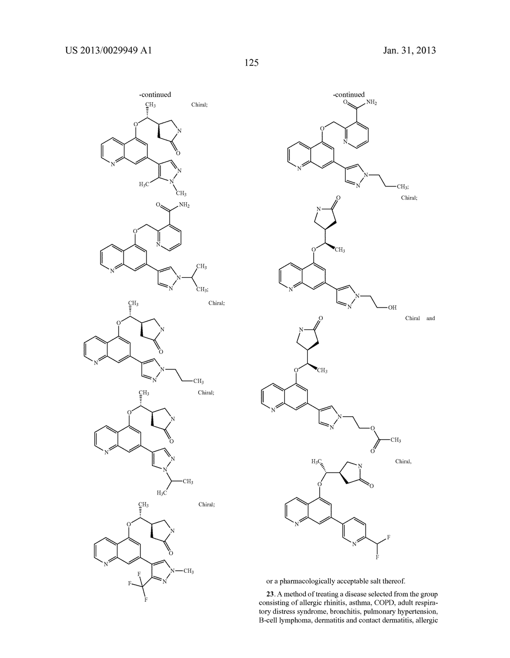 Substituted Quinolines and Their Use As Medicaments - diagram, schematic, and image 126