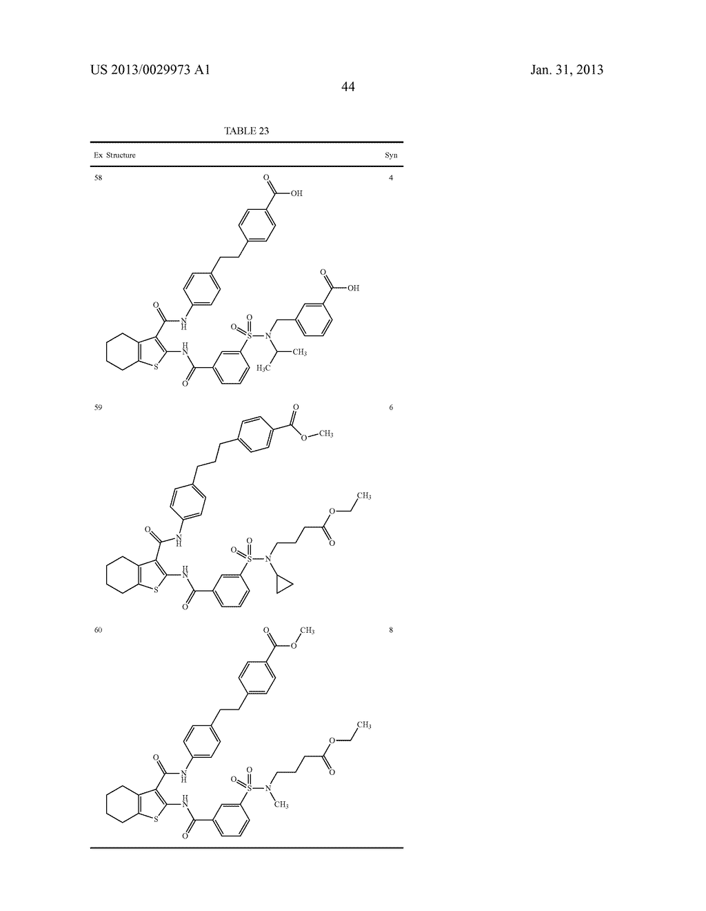 TETRAHYDROBENZOTHIOPHENE COMPOUND - diagram, schematic, and image 45