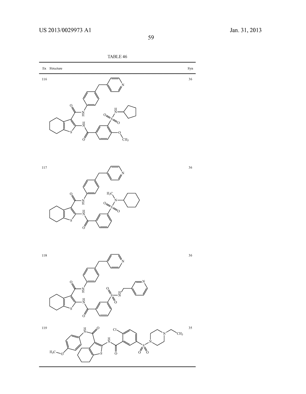 TETRAHYDROBENZOTHIOPHENE COMPOUND - diagram, schematic, and image 60