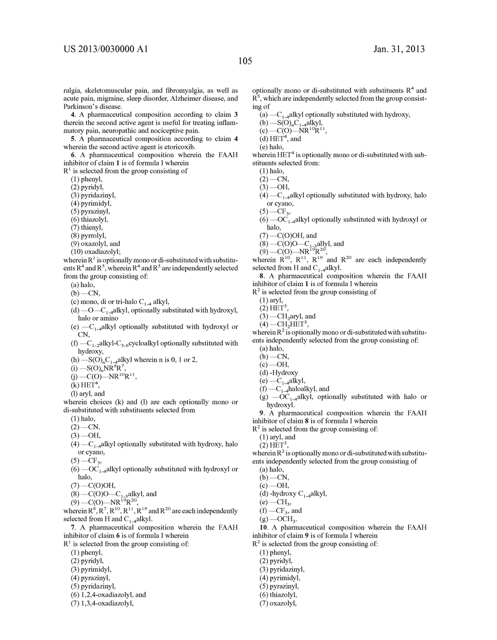 PHARMACEUTICAL COMPOSITIONS FOR THE TREATMENT OF PAIN AND OTHER     INDICATIONS - diagram, schematic, and image 107