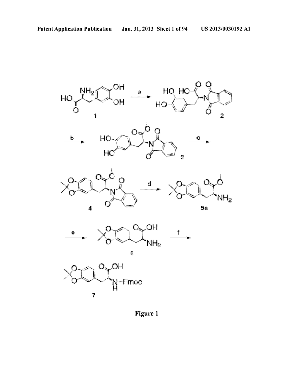 Method of Synthesizing Acetonide-Protected Catechol-Containing Compounds     and Intermediates Produced Therein - diagram, schematic, and image 02