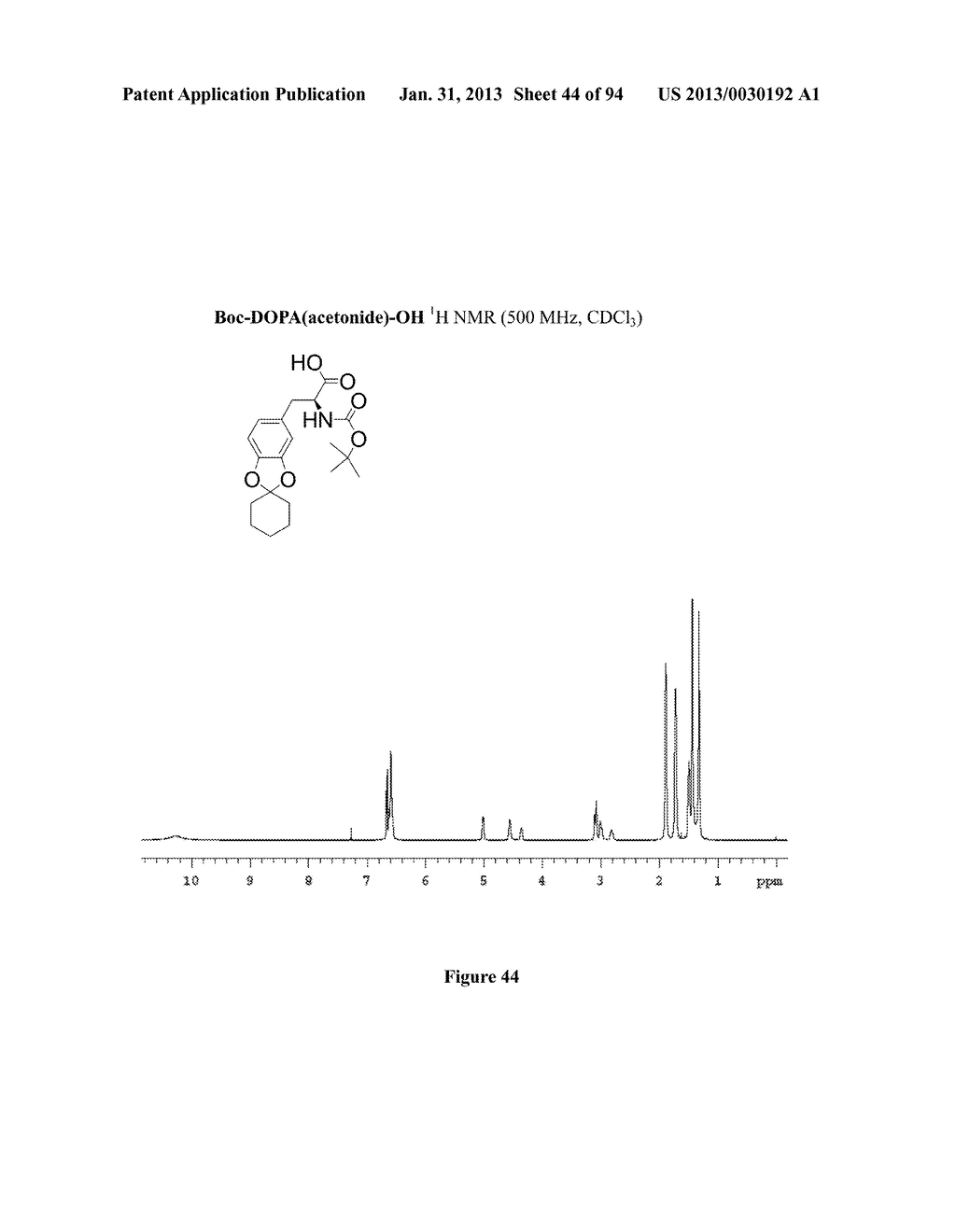 Method of Synthesizing Acetonide-Protected Catechol-Containing Compounds     and Intermediates Produced Therein - diagram, schematic, and image 45