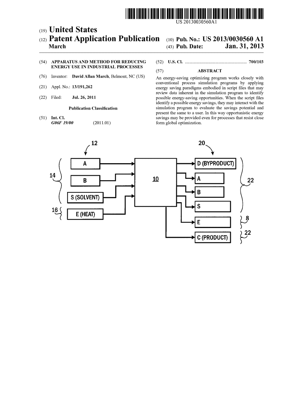 Apparatus and Method for Reducing Energy Use in Industrial Processes - diagram, schematic, and image 01