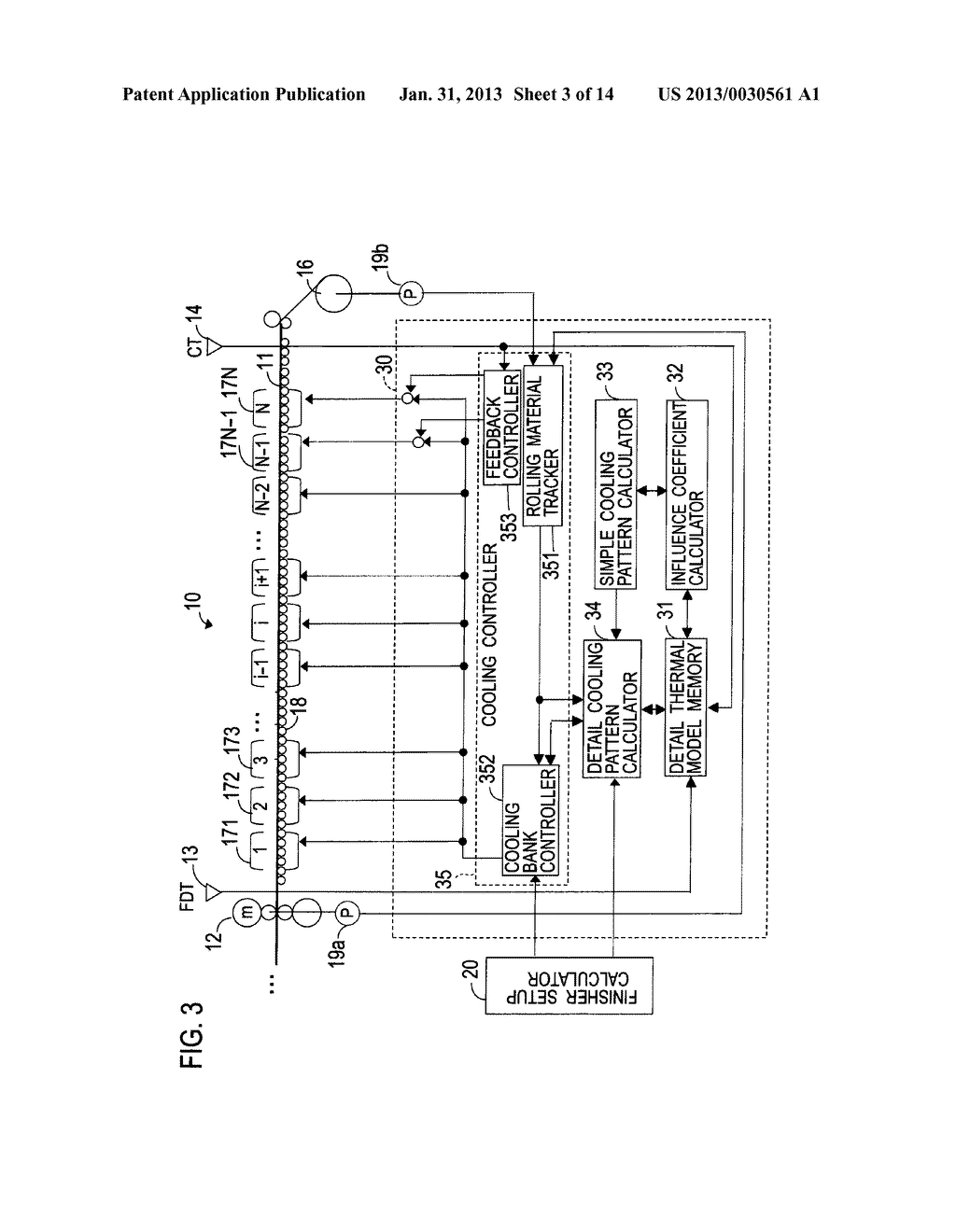 ROLLED MATERIAL COOLING CONTROL APPARATUS, ROLLED MATERIAL COOLING CONTROL     METHOD, AND ROLLED MATERIAL COOLING CONTROL PROGRAM - diagram, schematic, and image 04