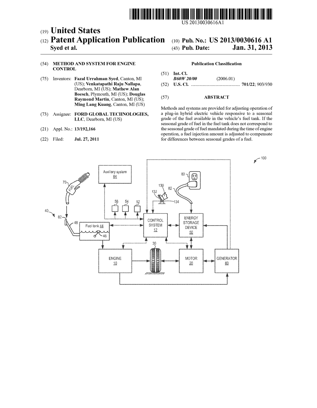 METHOD AND SYSTEM FOR ENGINE CONTROL - diagram, schematic, and image 01