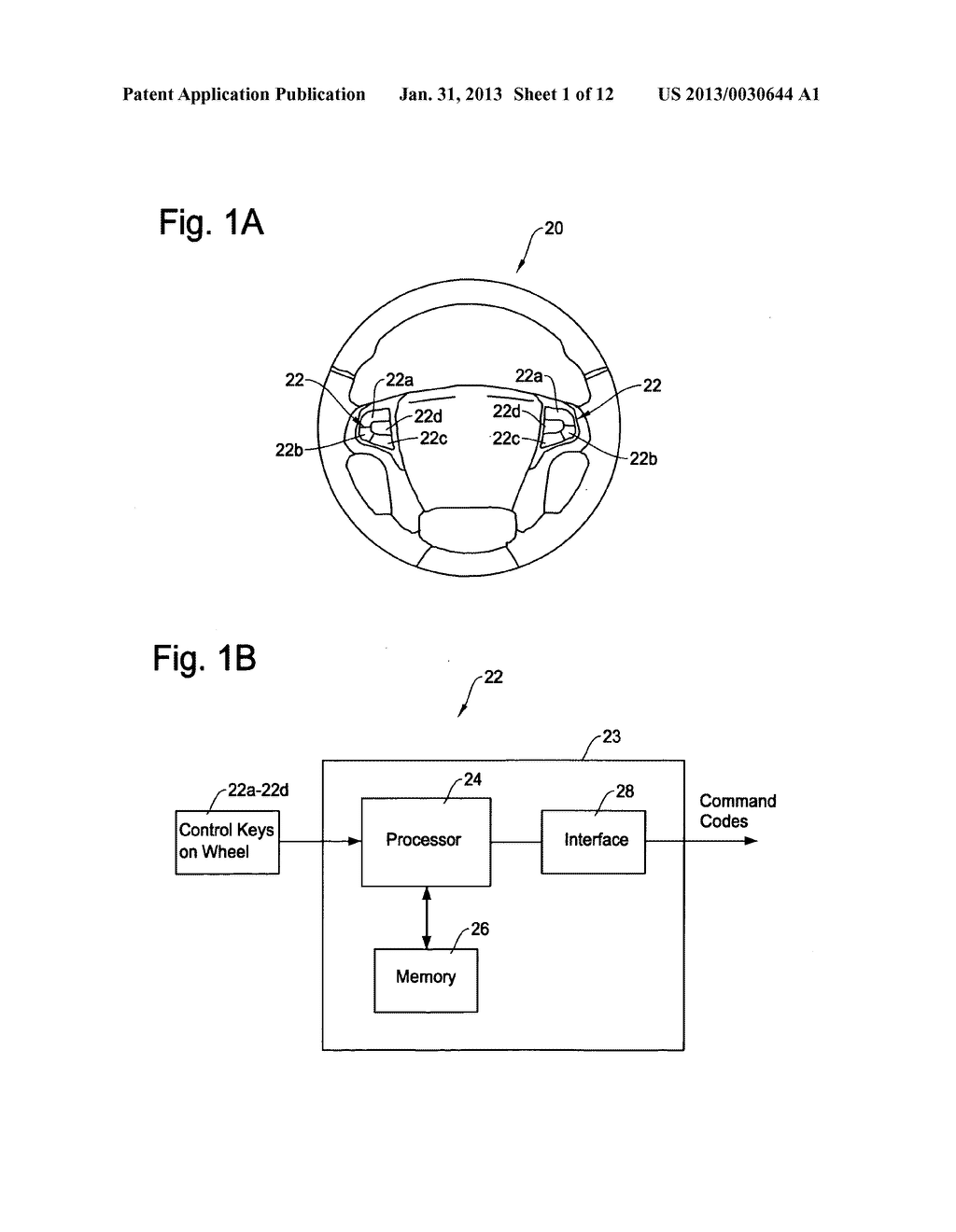 Method and apparatus for controlling audio/video devices via control keys     on steering wheel - diagram, schematic, and image 02