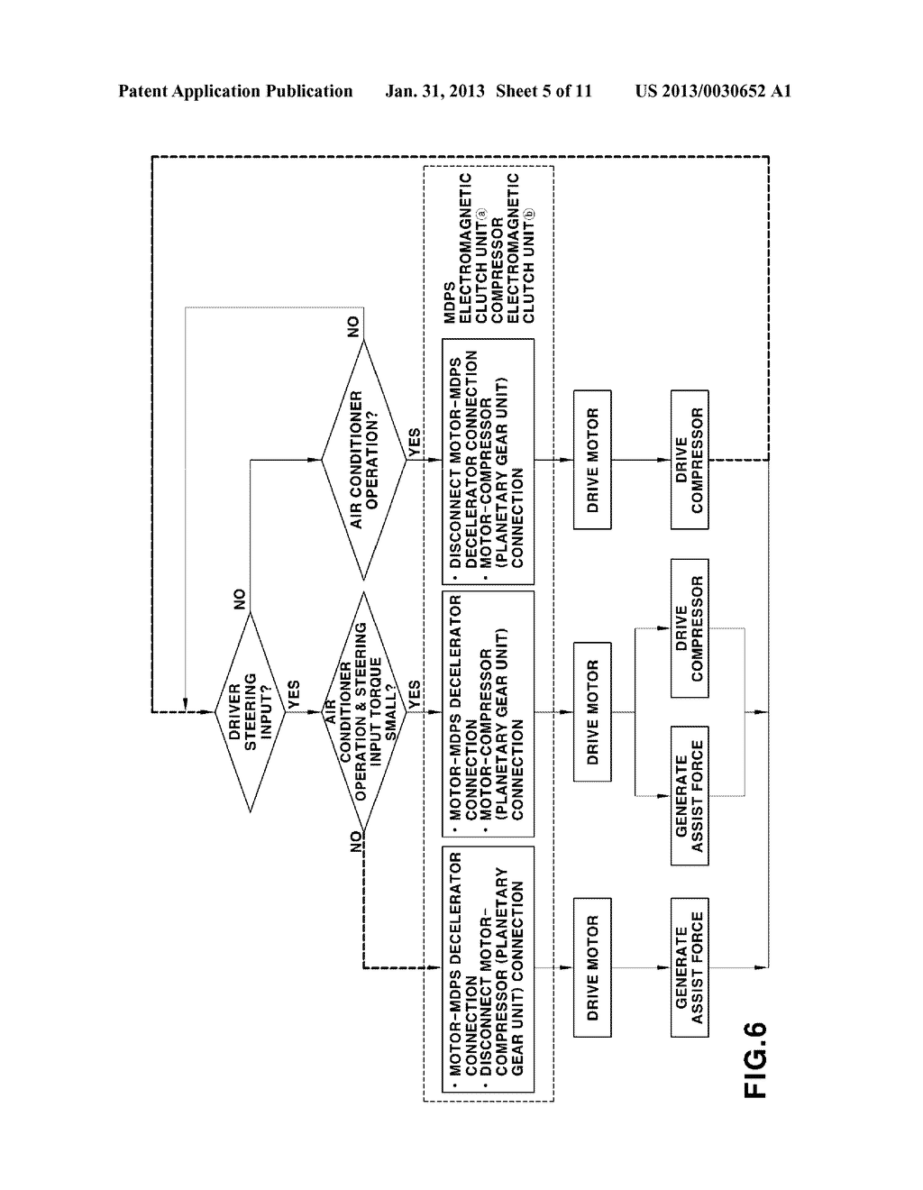 DEVICE COMBINING MOTOR DRIVEN POWER STEERING WITH COMPRESSOR, AND METHOD     FOR CONTROLLING THE SAME - diagram, schematic, and image 06