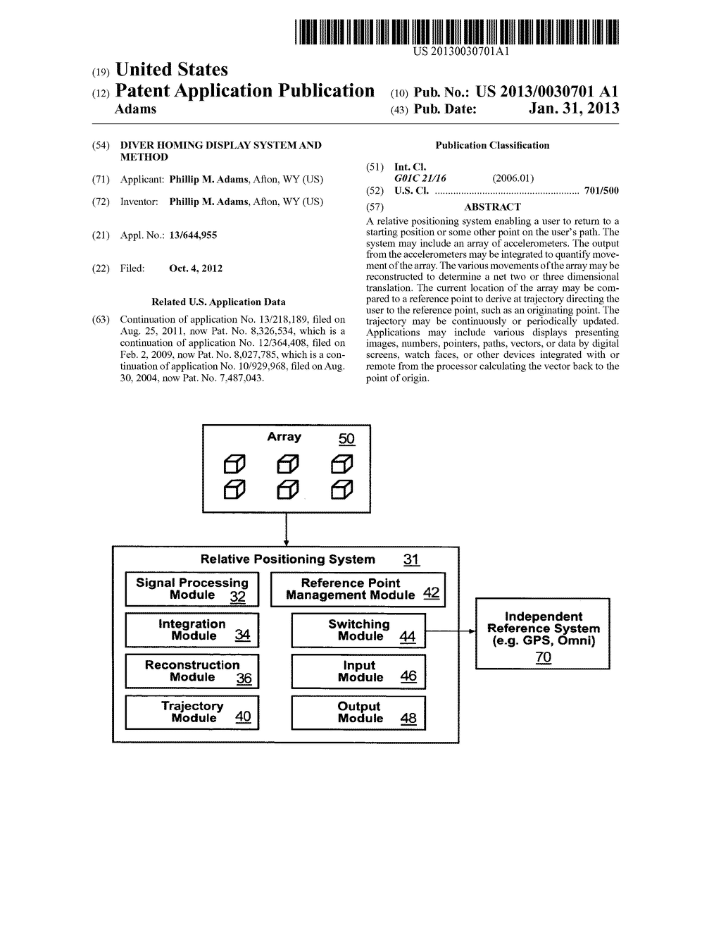 DIVER HOMING DISPLAY SYSTEM AND METHOD - diagram, schematic, and image 01