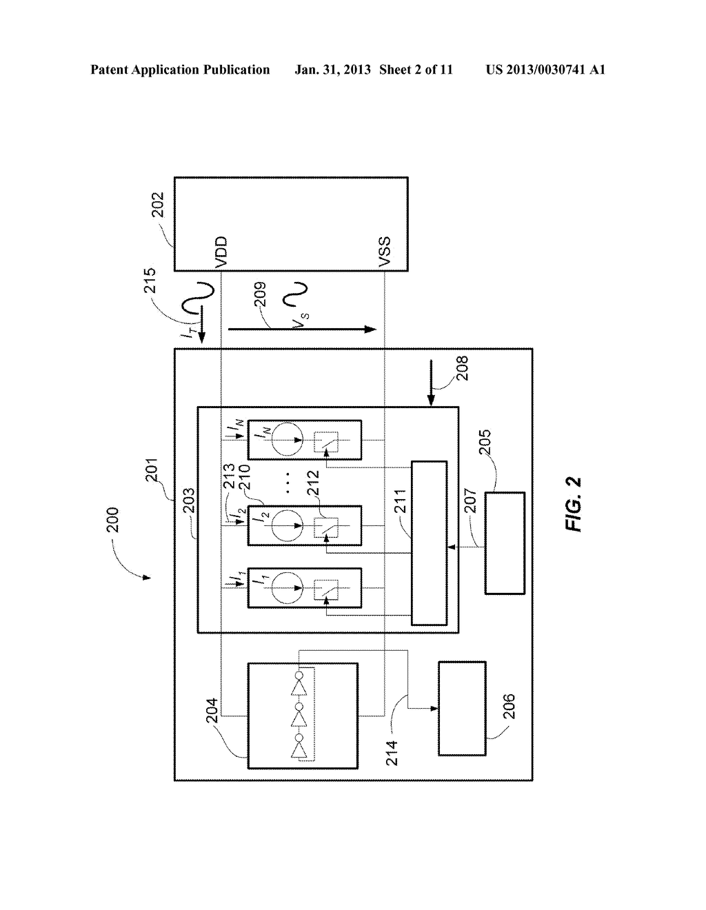 METHOD AND SYSTEM FOR MEASURING THE IMPEDANCE OF THE POWER DISTRIBUTION     NETWORK IN PROGRAMMABLE LOGIC DEVICE APPLICATIONS - diagram, schematic, and image 03