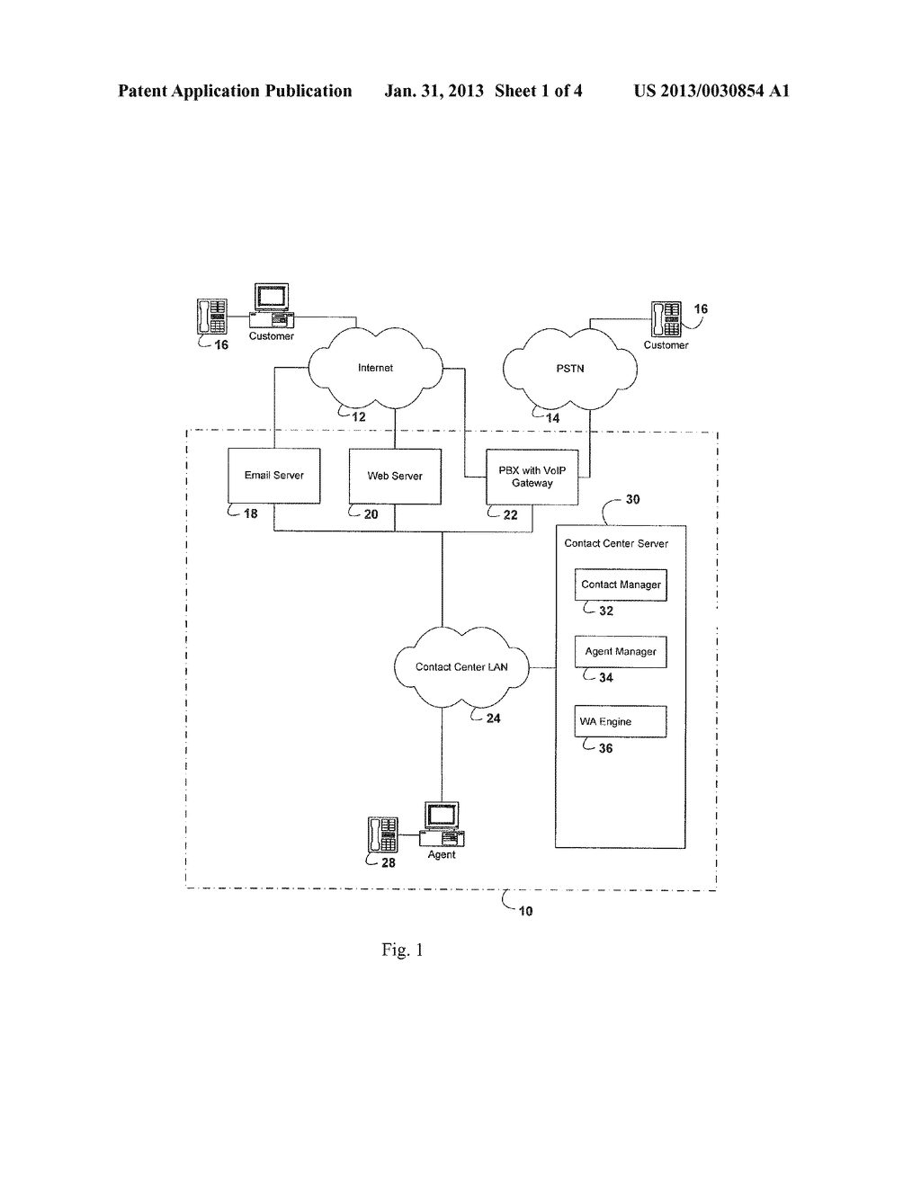 METHOD AND SYSTEM FOR MANAGING CONTACTS IN A CONTACT CENTER - diagram, schematic, and image 02