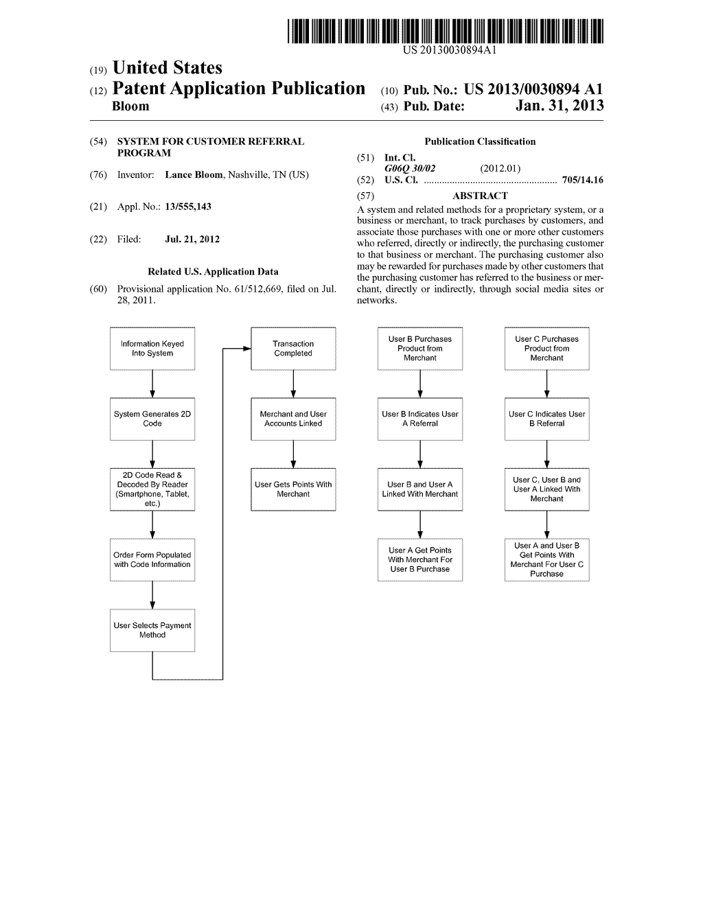 SYSTEM FOR CUSTOMER REFERRAL PROGRAM - diagram, schematic, and image 01