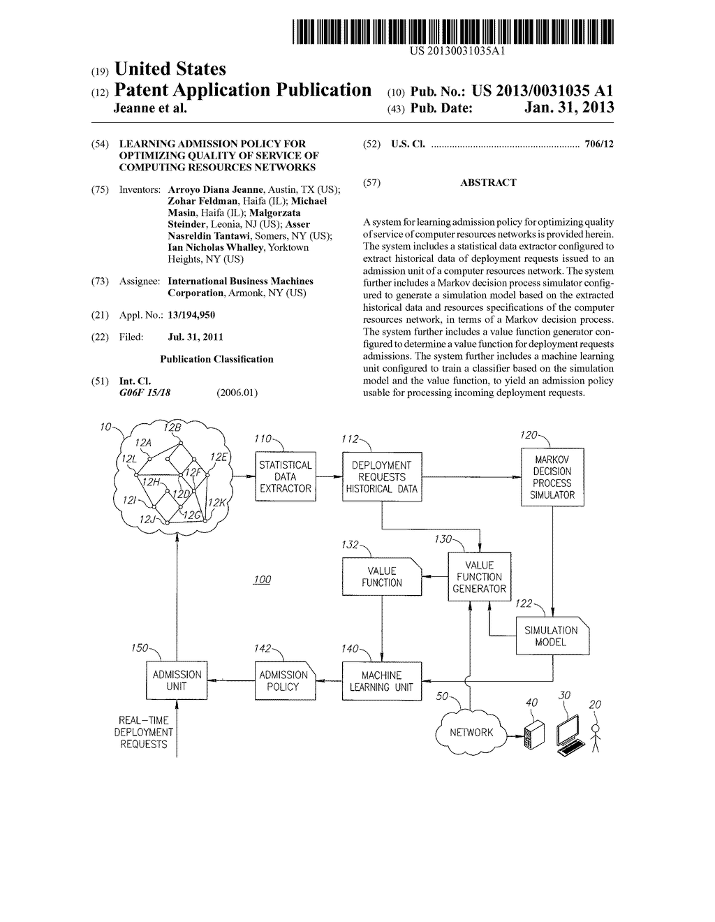 LEARNING ADMISSION POLICY FOR OPTIMIZING QUALITY OF SERVICE OF COMPUTING     RESOURCES NETWORKS - diagram, schematic, and image 01