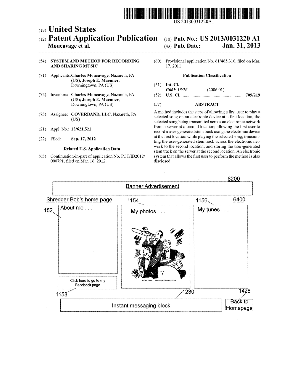 System and Method for Recording and Sharing Music - diagram, schematic, and image 01