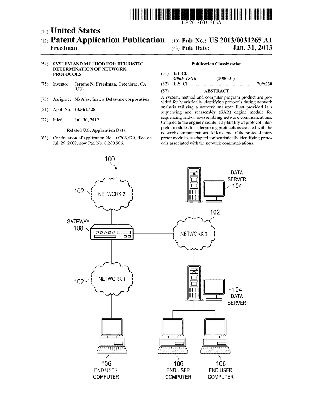 SYSTEM AND METHOD FOR HEURISTIC DETERMINATION OF NETWORK PROTOCOLS - diagram, schematic, and image 01