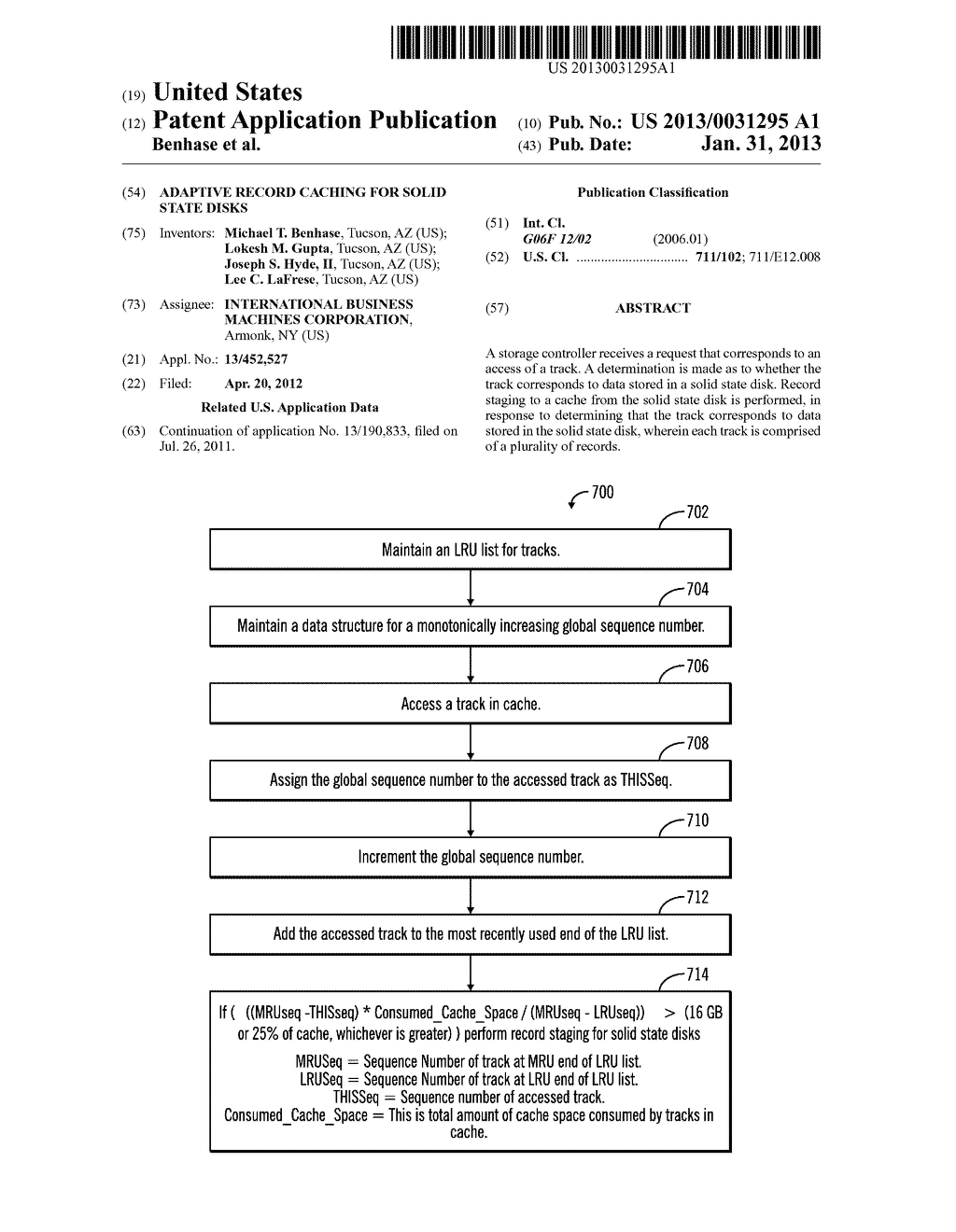 ADAPTIVE RECORD CACHING FOR SOLID STATE DISKS - diagram, schematic, and image 01