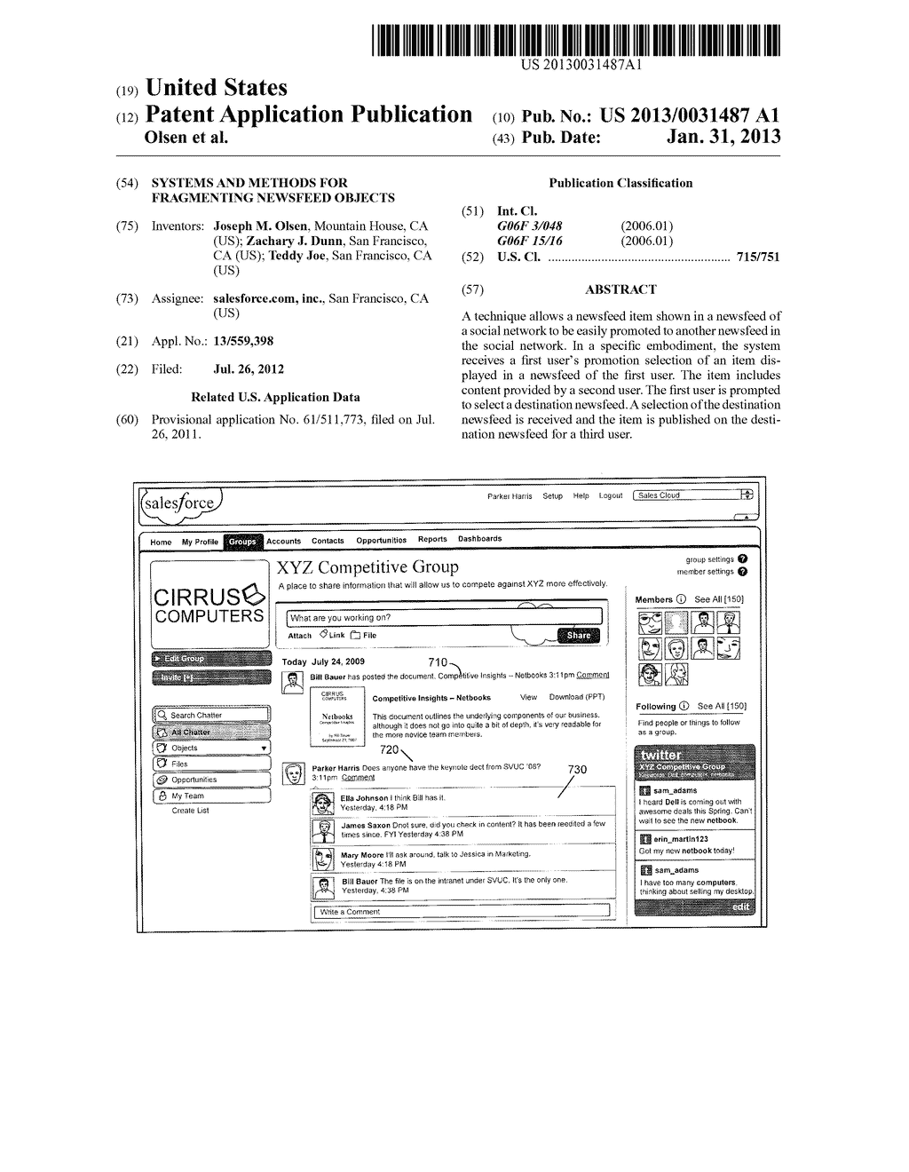 SYSTEMS AND METHODS FOR FRAGMENTING NEWSFEED OBJECTS - diagram, schematic, and image 01