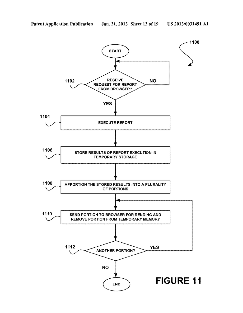 SYSTEM, METHOD AND COMPUTER PROGRAM PRODUCT FOR PROGRESSIVE RENDERING OF     REPORT RESULTS - diagram, schematic, and image 14