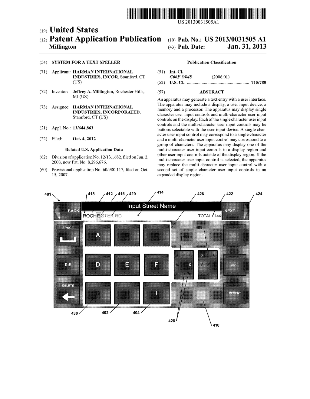 SYSTEM FOR A TEXT SPELLER - diagram, schematic, and image 01