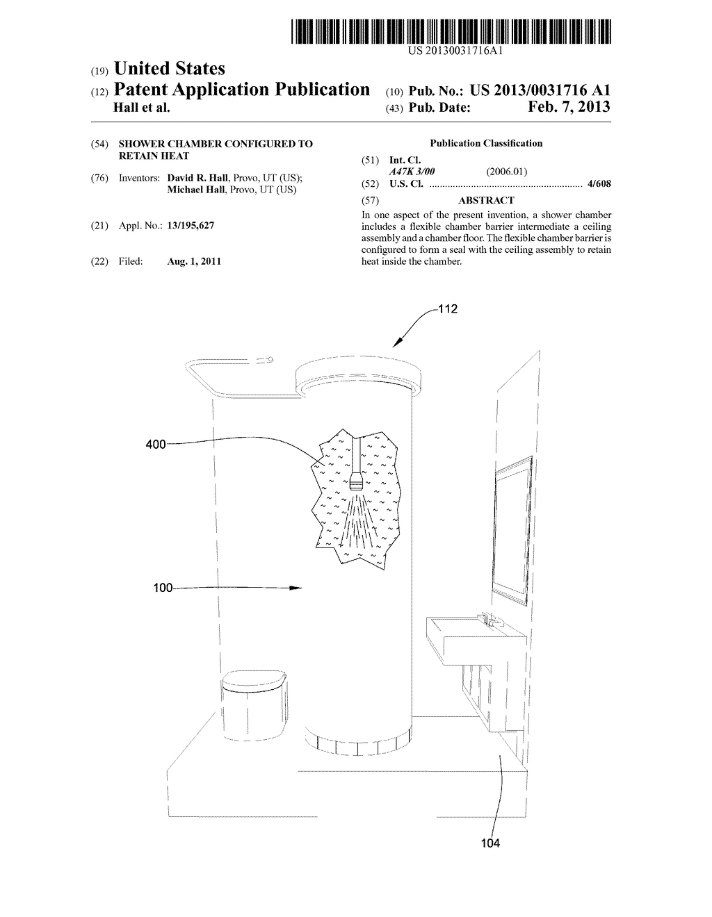 Shower Chamber Configured to Retain Heat - diagram, schematic, and image 01