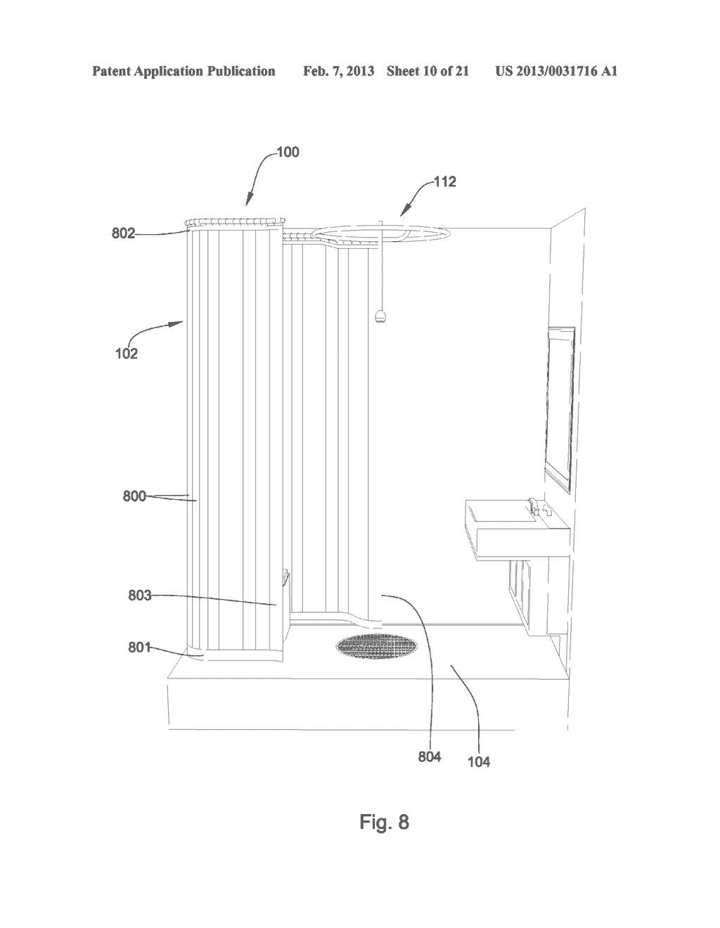 Shower Chamber Configured to Retain Heat - diagram, schematic, and image 11