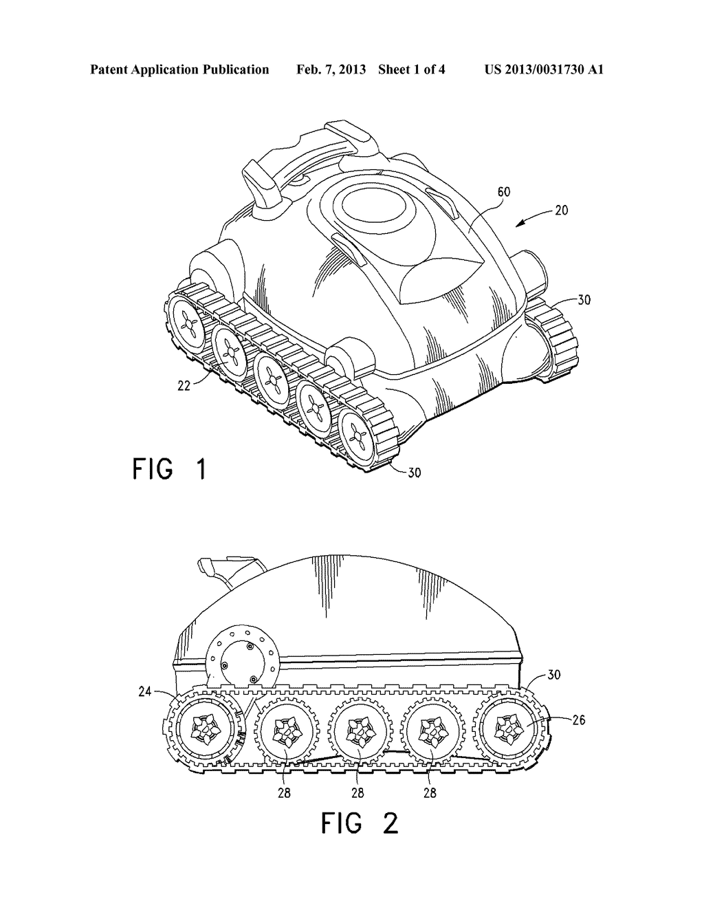 POOL CLEANING VEHICLE WITH ENDLESS LOOP TRACK - diagram, schematic, and image 02