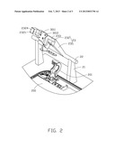 ASSEMBLY FIXTURE FOR ASSEMLING A HINGE TO A DISPLAY PANEL diagram and image