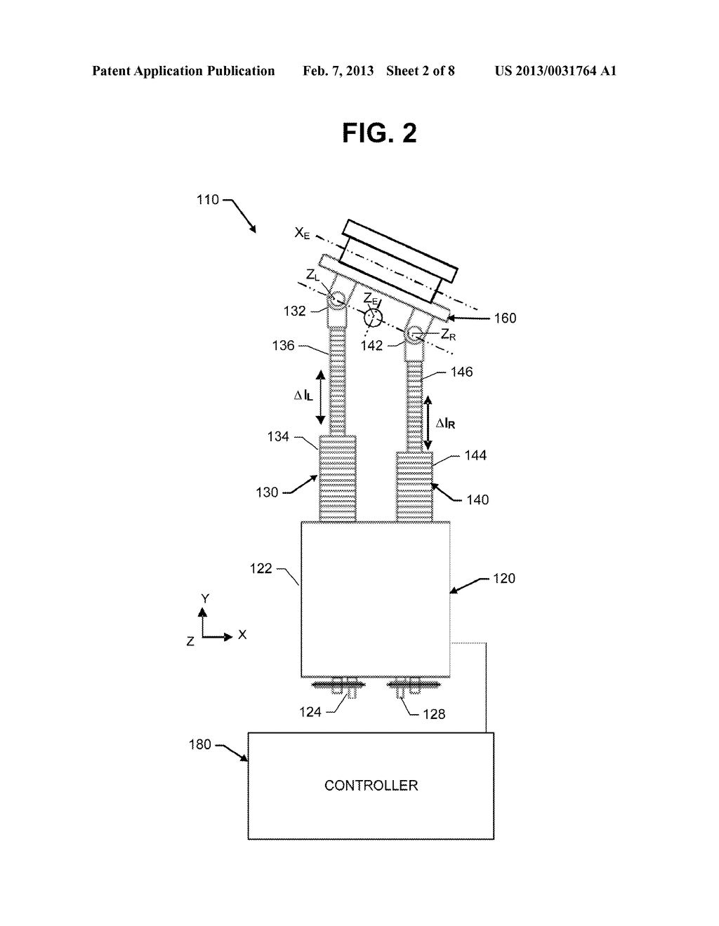 Robot including telescopic assemblies for positioning an end effector - diagram, schematic, and image 03