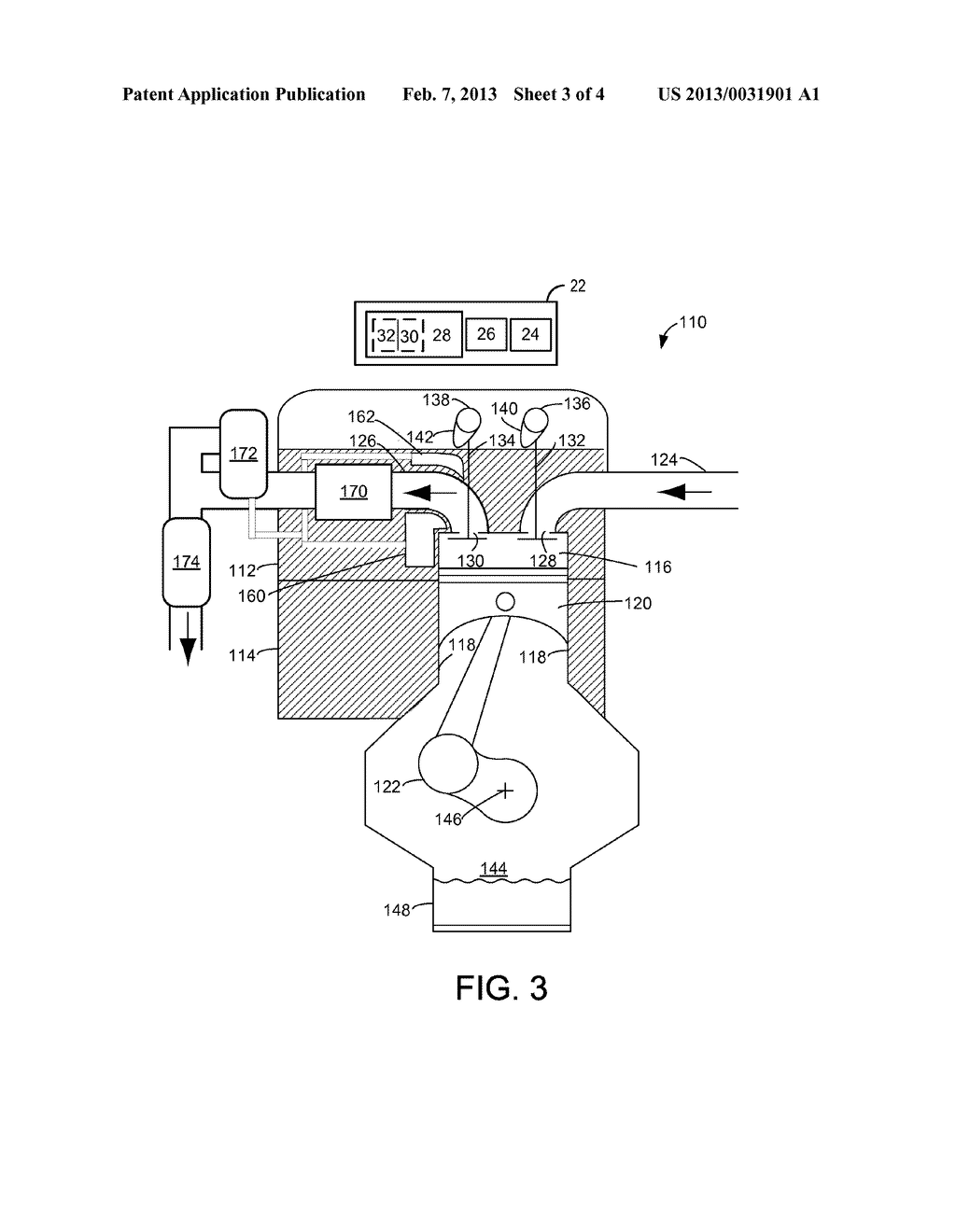 SUPERCHARGED INTERNAL COMBUSTION ENGINE HAVING TWO TURBINES, AND METHOD     FOR OPERATING AN INTERNAL COMBUSTION ENGINE OF SAID TYPE - diagram, schematic, and image 04