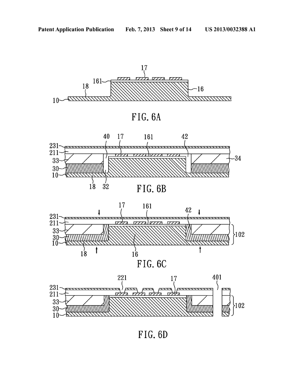 METHOD OF MAKING CAVITY SUBSTRATE WITH BUILT-IN STIFFENER AND CAVITY     SUBSTRATE MANUFACTURED THEREBY - diagram, schematic, and image 10