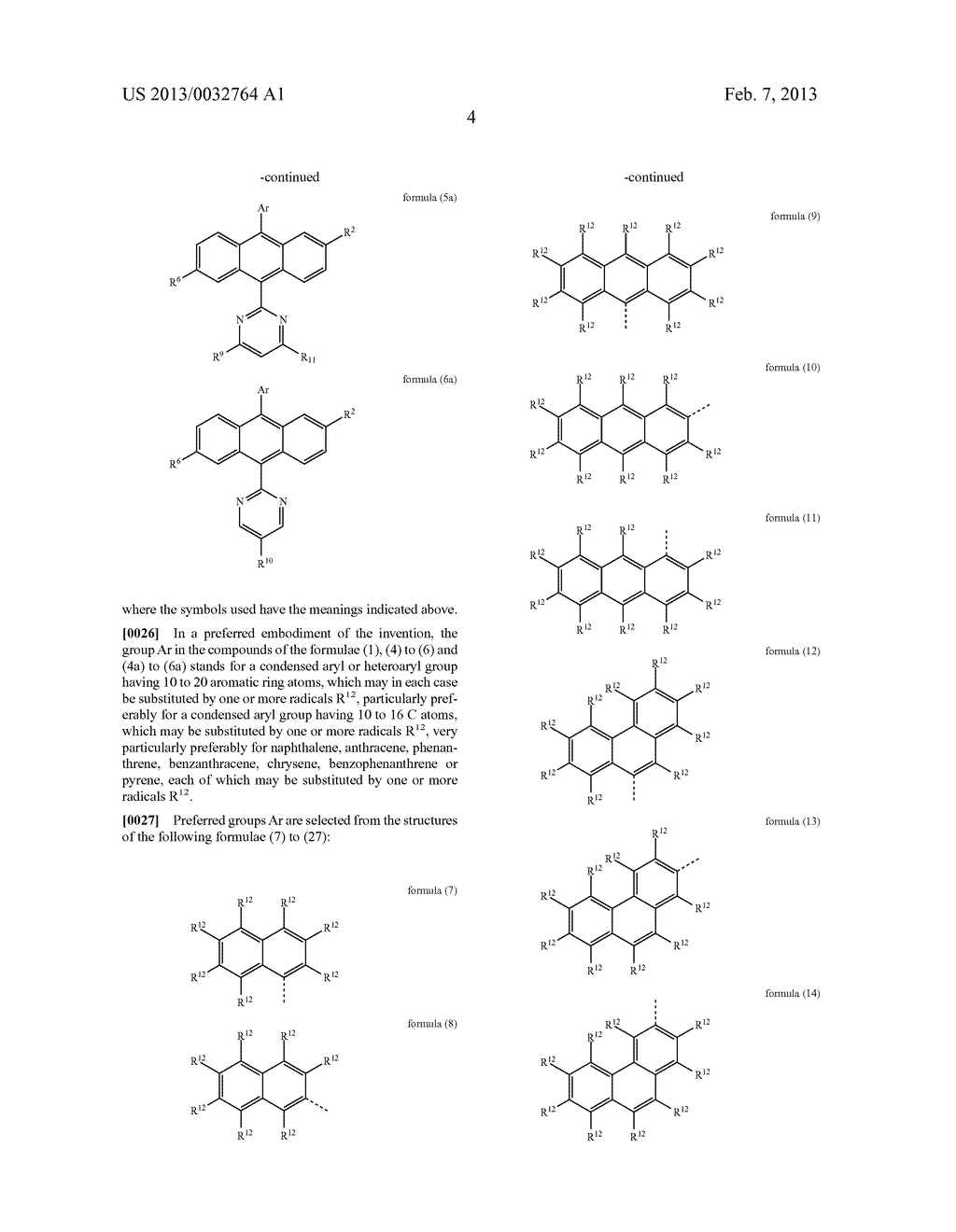 MATERIALS FOR ORGANIC ELECTROLUMINESCENCE DEVICES - diagram, schematic, and image 05